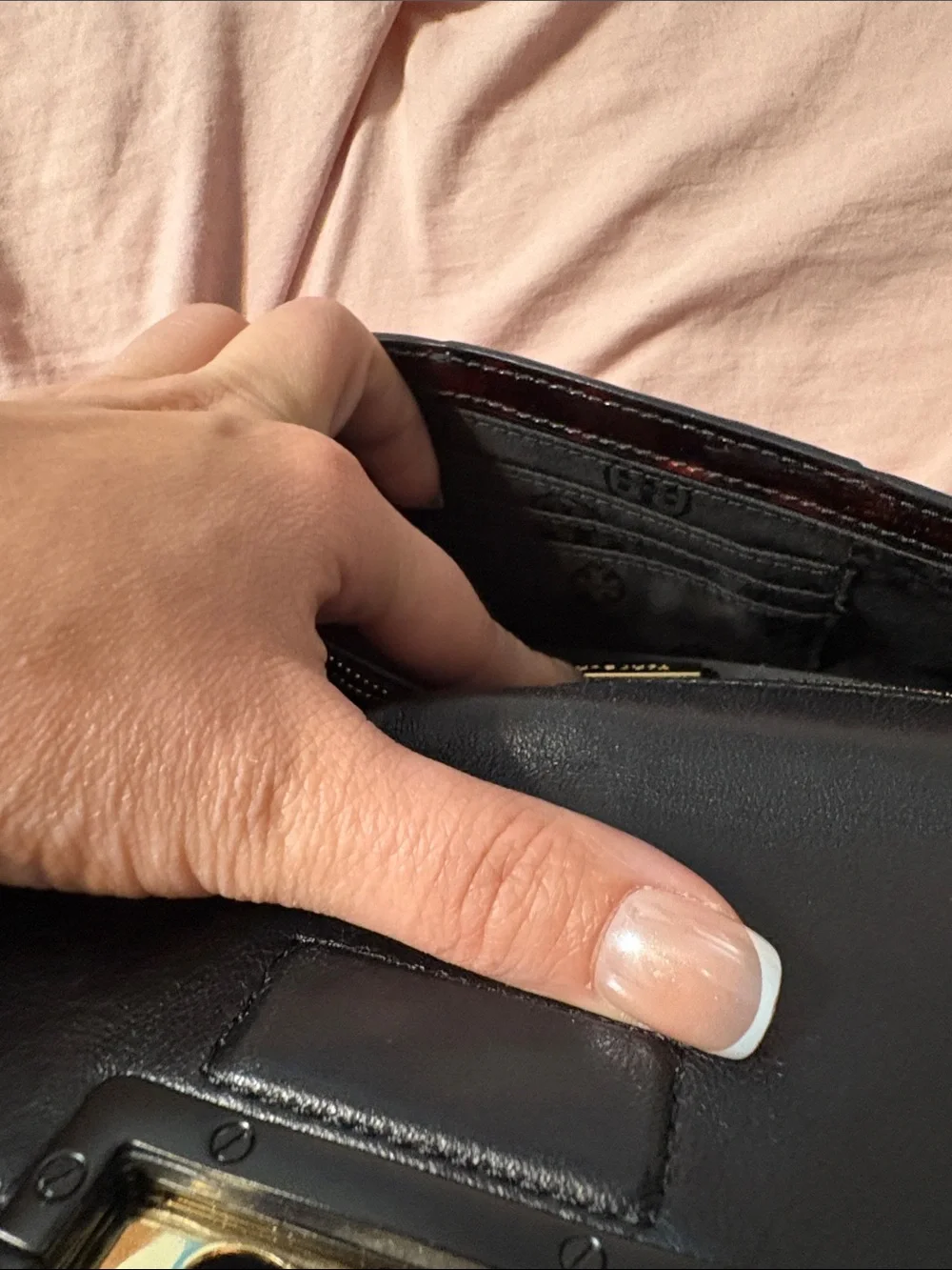 Tory Burch Tortoiseshell Patent Envelope Clutch in Brown and Black